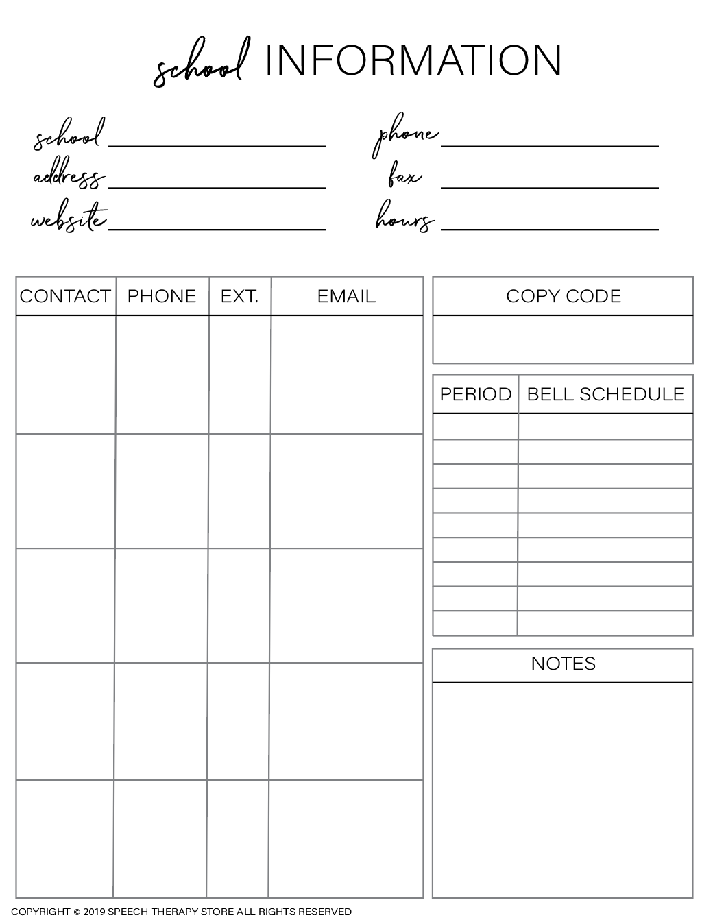 The Ultimate Free SLP Planner 2019-2020 [Fillable] - Speech Therapy Store
