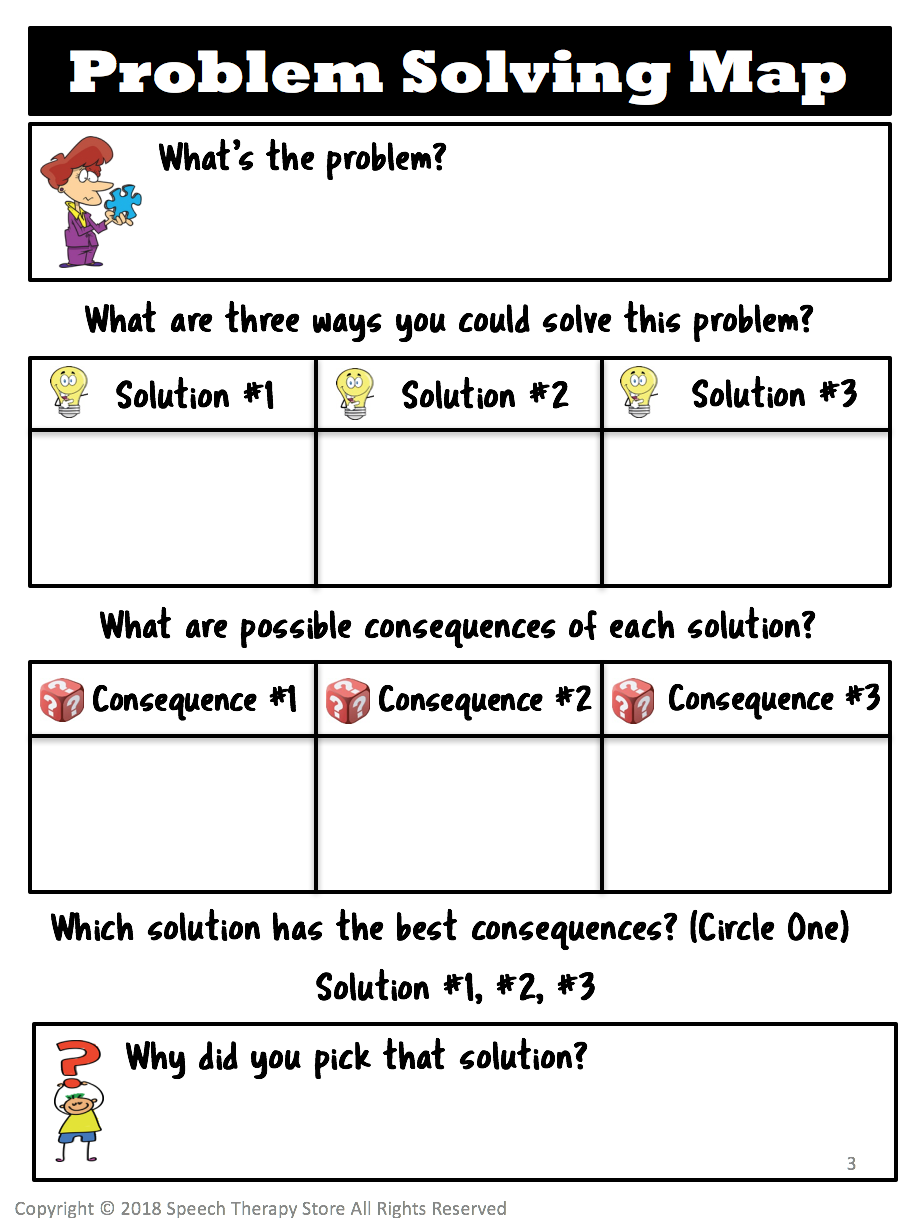 Alsup Problem Solving Form 71+ Free Social Problem-Solving Scenarios - Speech Therapy Store
