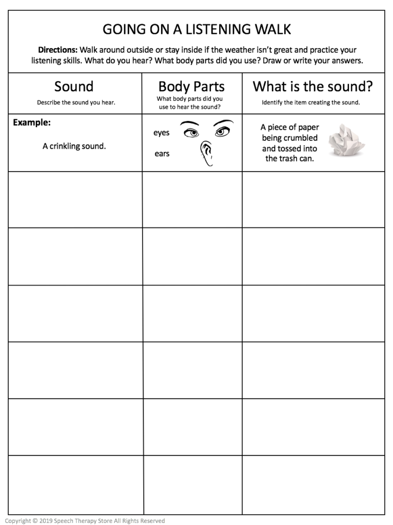 The Ultimate Whole Body Listening Worksheets and Guide Speech Therapy