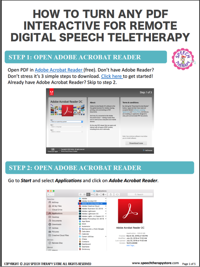 How to Turn Any PDF Interactive for Remote Digital Speech Teletherapy ...