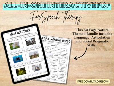 Best FREE Interactive PDF for Speech Therapy All-in-One - Speech ...