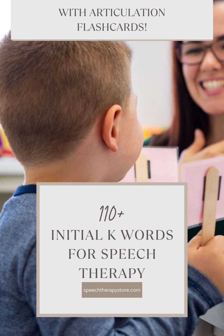 k words speech therapy initial