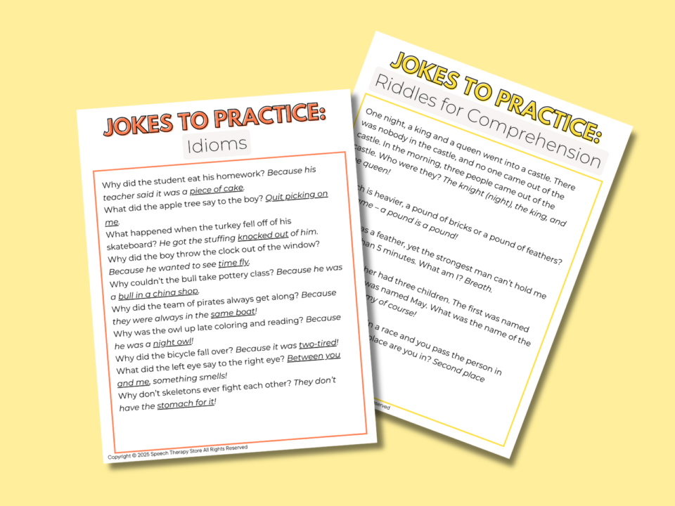 105+ of the Best Funny Jokes for Speech Therapy! - Speech Therapy Store
