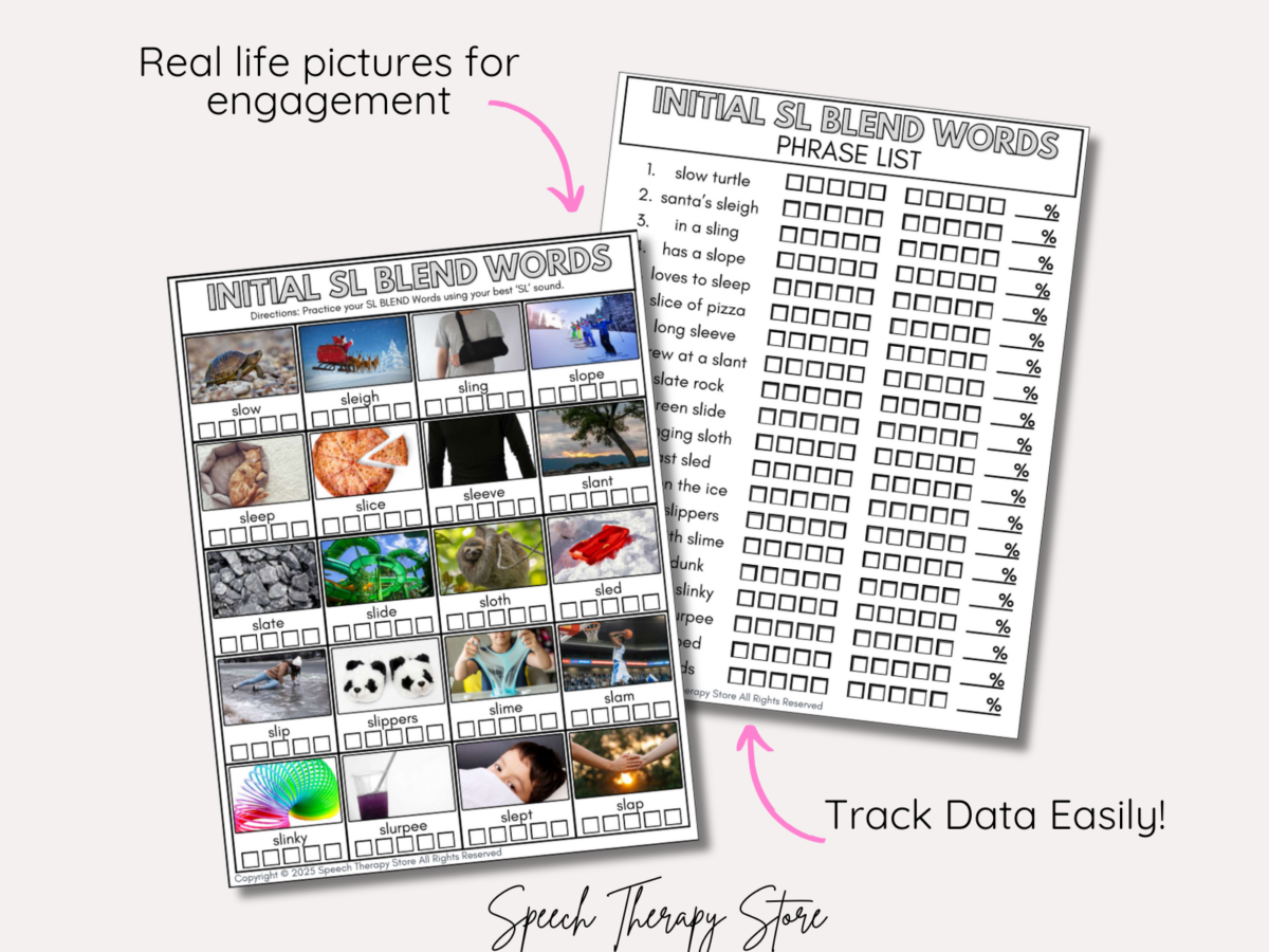 61 SL Blends for Speech Therapy (with Free Word List Download ...