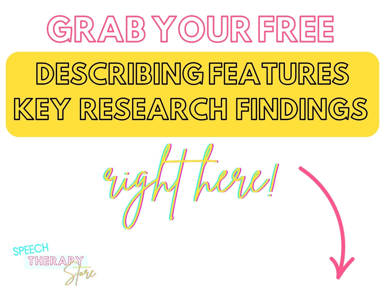 Grab your free Describing Features key research findings poster download graphic
